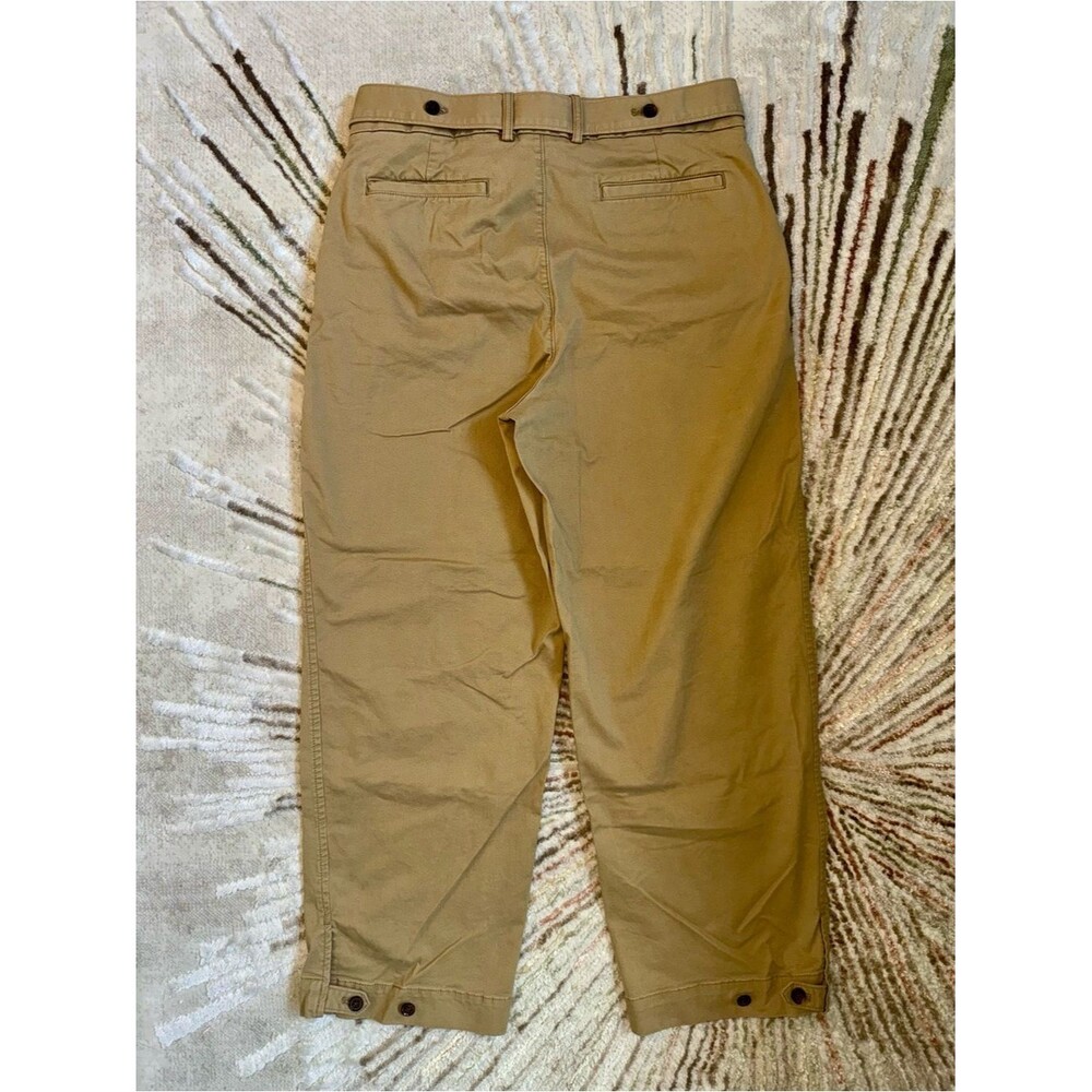Banana Republic Womens Chino Pants 14 Khaki Slim Straight Organic Cotton - Picture 5 of 12